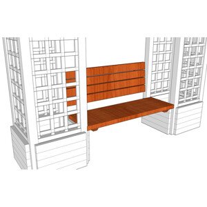 Lavička s opěradlem