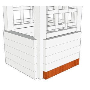 Modul truhlíku s rovným zakončením