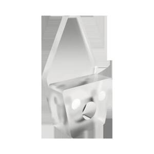 Držák zrcadla, plast, transparentní, 4 ks v balení