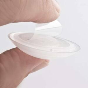 Zarážka dveřní, Ø 40 mm, transparentní, 6 ks