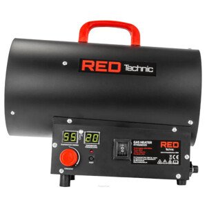 POWERMAT Plynový ohřívač 25kW s LCD termostatem, regulátorem a hadicí RTNGG0120 RED TECHNIC