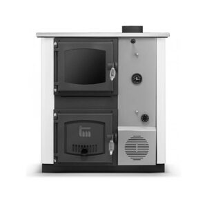 Kuchyňská kamna s výměníkem TEMY PRO 30 kW Pravá/Bílá